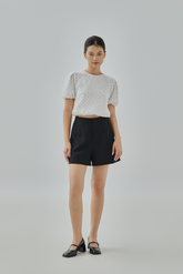Corra Floral Printed Puff Sleeves Top